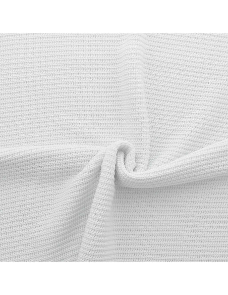 Textured jersey knit fabric - White