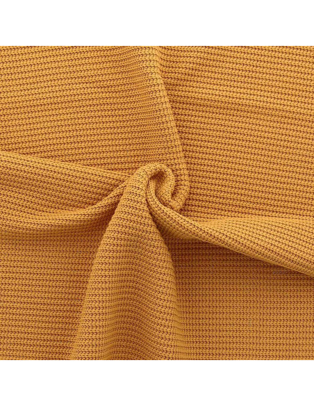 Textured jersey knit fabric - Mustard