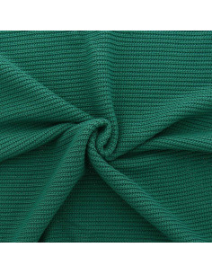 Jersey knit fabric with relief - Teal