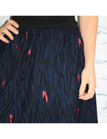 Blue Zebra Viscose Crepe Fabric - Églantine & Zoé