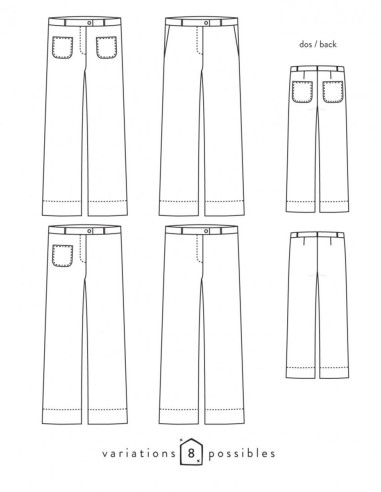 Allure Pants Pattern - Atelier Scämmit