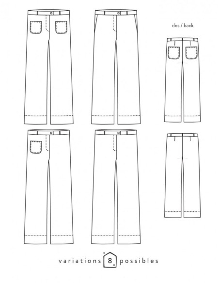 Allure Pants Pattern - Atelier Scämmit