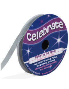 Celebrate silver organza ribbon - 6 mm x 8 m