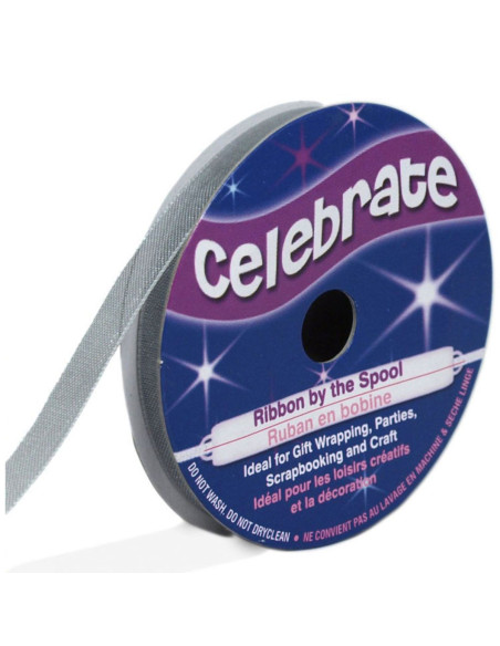 Celebrate silver organza ribbon - 6 mm x 8 m
