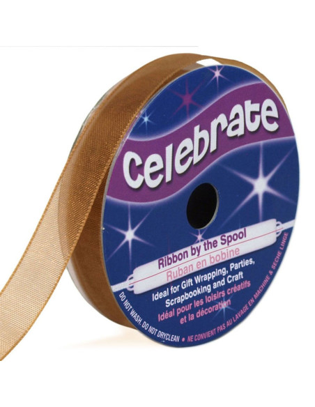 Celebrate gold organza ribbon - 9 mm x 8 m