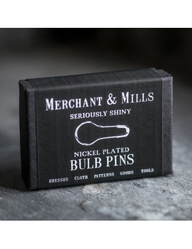 Box of 100 bulb safety pins 21 mm silver Merchant & Mills