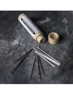Tube of 12 easy-threading sewing needles