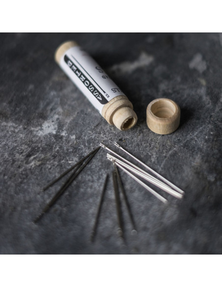 Tube of 12 easy-threading sewing needles