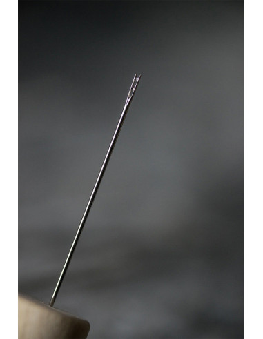 Tube of 12 easy-threading sewing needles