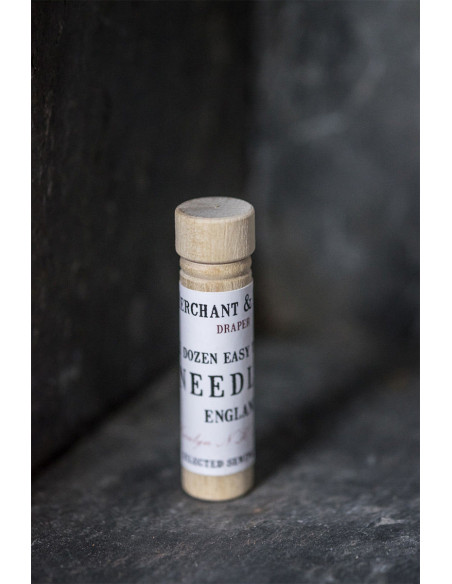 Tube of 12 easy-threading sewing needles
