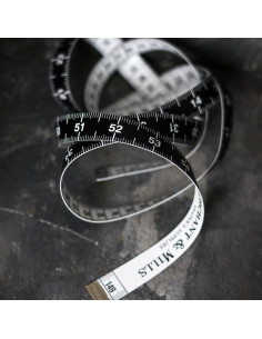 Black and white sewing tape measure 150 cm