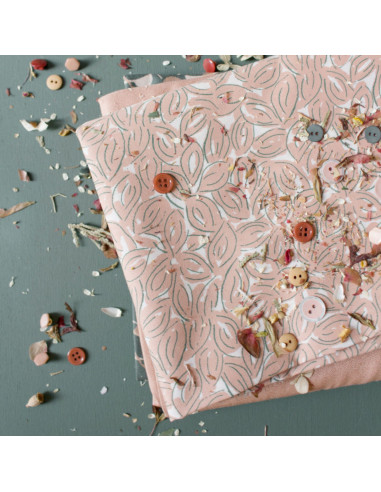 Cotton gauze fabric Petal Maple - Atelier Brunette