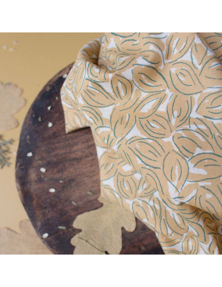 Cotton Gauze Fabric Petal Mustard - Atelier Brunette