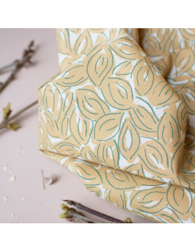 Cotton Gauze Fabric Petal Mustard - Atelier Brunette
