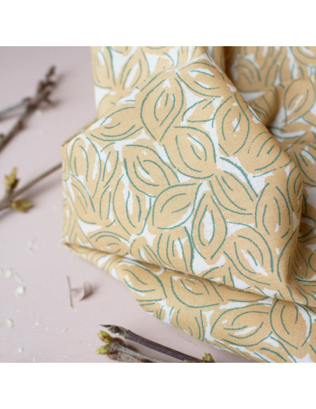Cotton Gauze Fabric Petal Mustard - Atelier Brunette