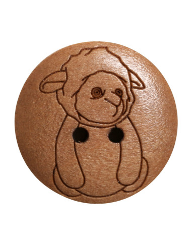 Set of 8 wooden buttons 17 mm - Sheep