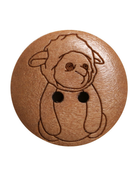 Set of 8 wooden buttons 17 mm - Sheep