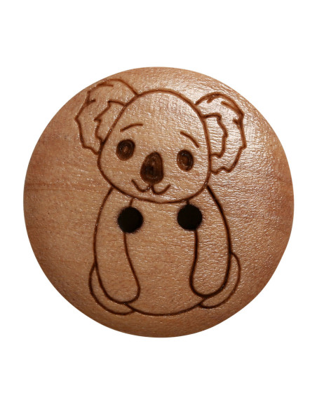 Set of 8 wooden buttons 17 mm - Koala