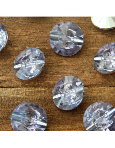 Set of 8 shank buttons Cocktail 18 mm - Gray