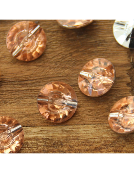 Set of 8 shank buttons Cocktail 18 mm - Old pink