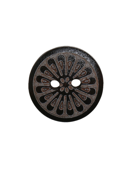 Pack of 8 daisy wooden buttons 15 mm