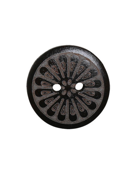 Pack of 8 daisy wooden buttons 18 mm