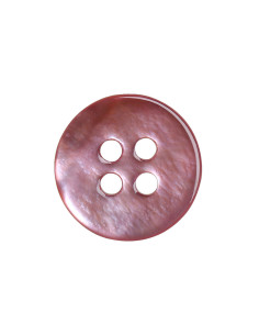 Set of 8 four-hole mother-of-pearl buttons 12 mm - Pink 2