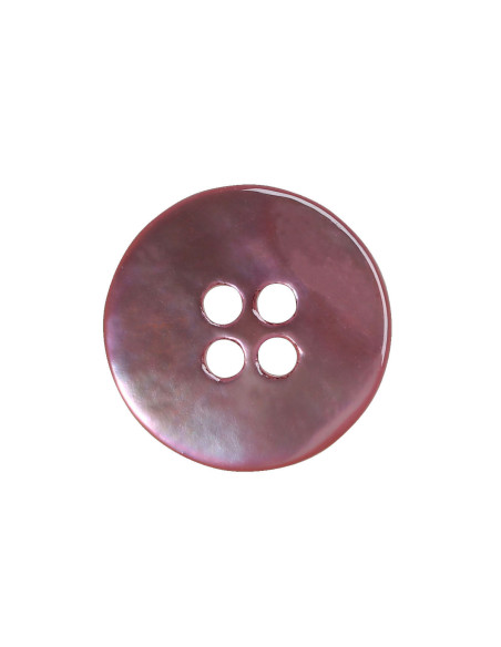 Set of 8 four-hole mother-of-pearl buttons 15 mm - Pink