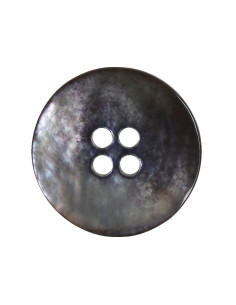 Set of 8 black 18 mm 4-hole mother-of-pearl buttons 2
