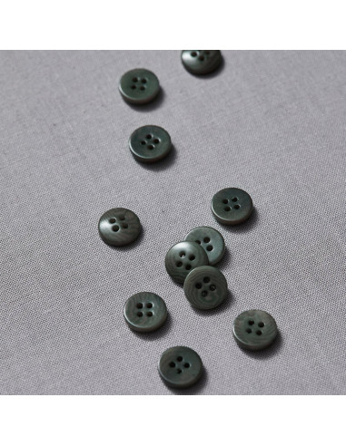 Flat corozo button - Moss green