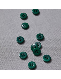 Flat corozo button - Green