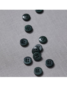 Flat corozo button - Emerald green