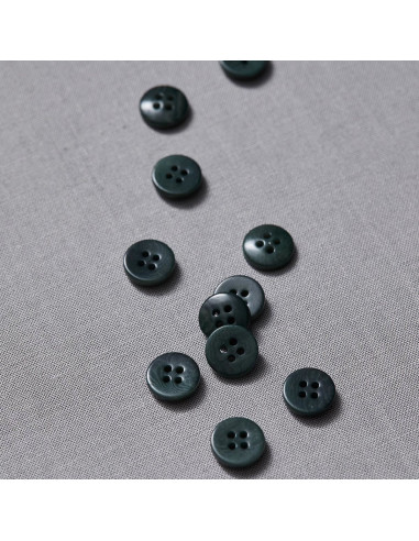 Flat corozo button - Emerald green