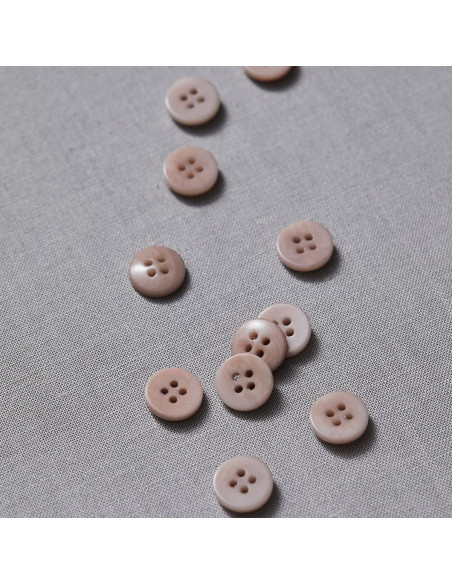 Flat corozo button - Warm sand