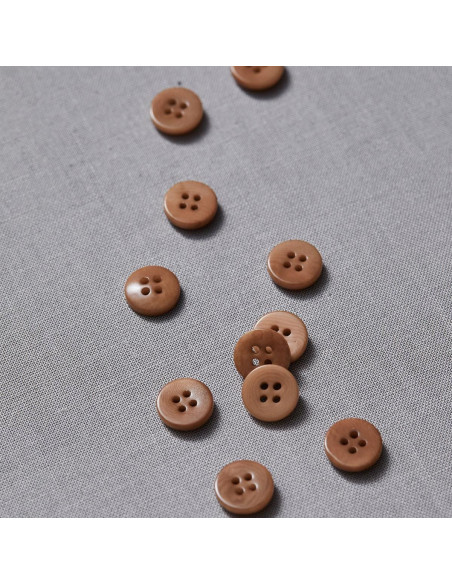 Flat corozo button - Mustard