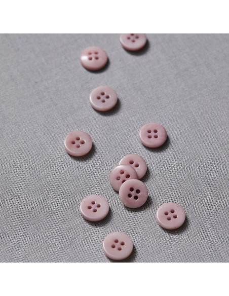 Flat corozo button - Pink