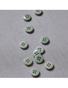 Flat corozo button - Mint green