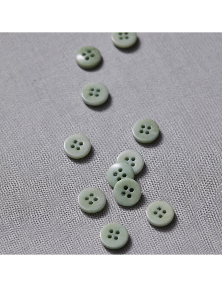 Flat corozo button - Mint green