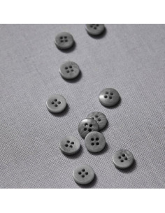 Flat corozo button - Gray