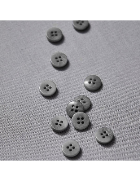 Flat corozo button - Gray