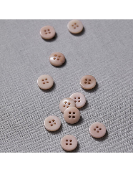 Flat corozo button - Powder pink