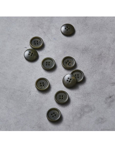 Round-edged corozo button - Khaki