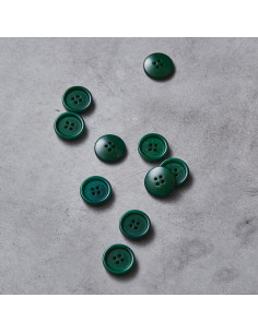 Round-edged corozo button - Green