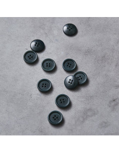 Round-edged corozo button - Emerald green