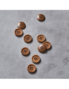 Round-edged corozo button - Mustard