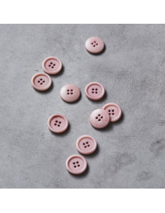 Round-edged corozo button - Pink