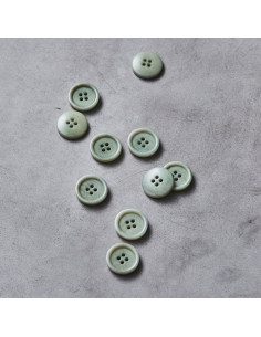 Round-edged corozo button - Mint green