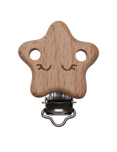 Wooden pacifier clip - Star