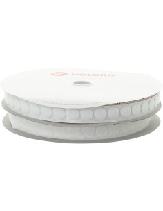VELCRO® Brand white dots - 25 m roll - Ø 19 mm