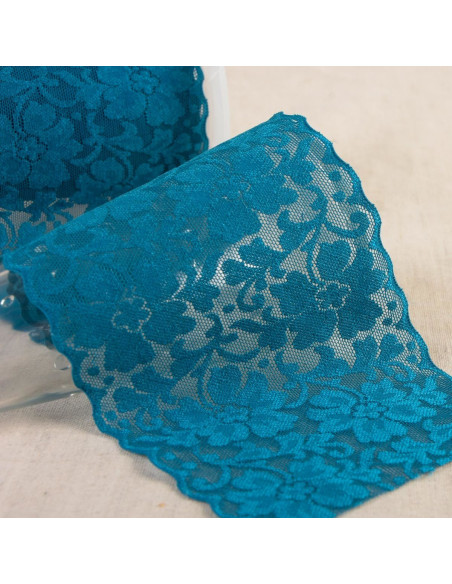 Elastic lace flowers - Teal